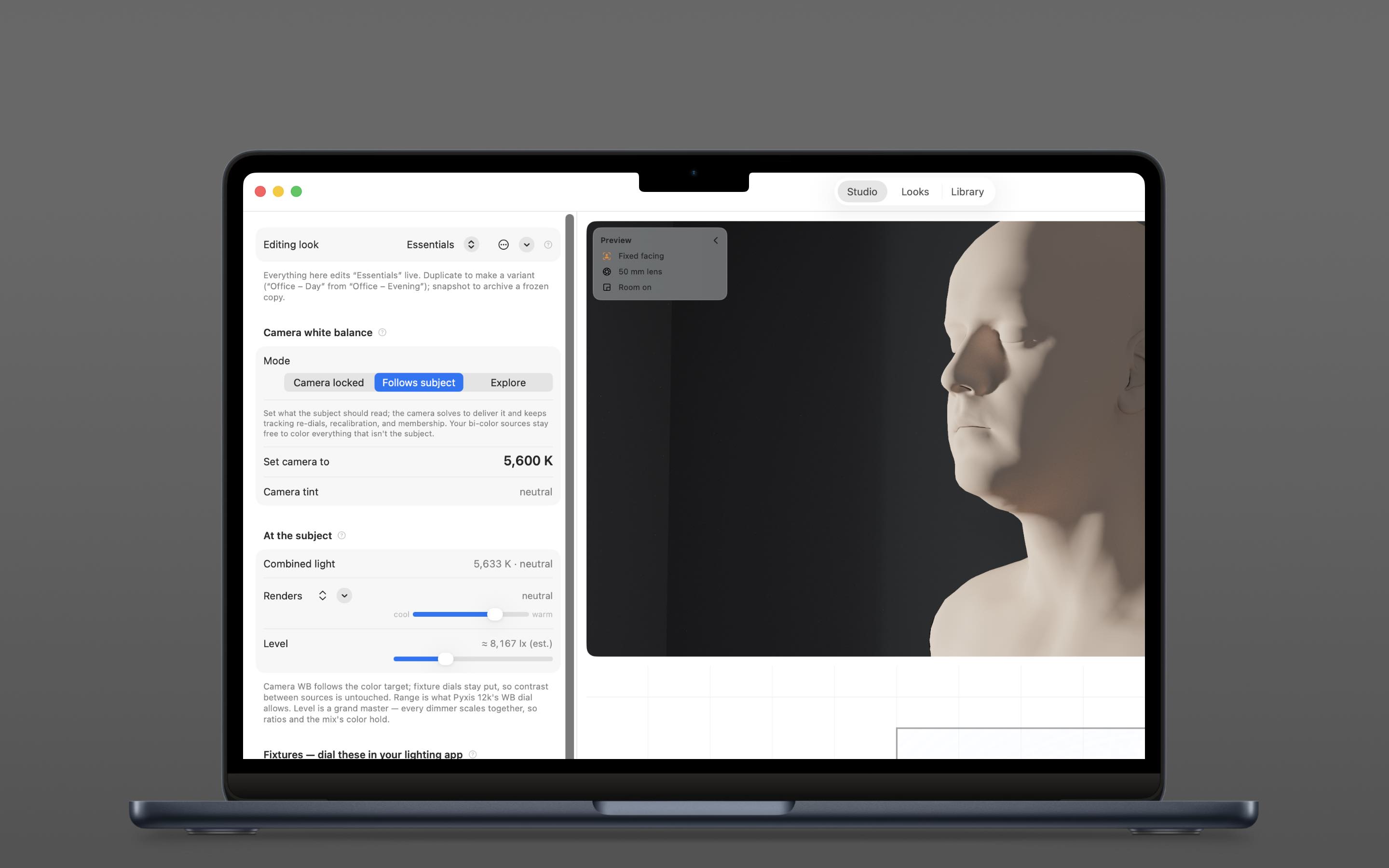 Subject dial & WB modes — Camera-locked / Follows / Explore